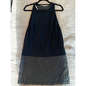lululemon athletica Black and Gray Sleeveless Colorblock Mini Dress